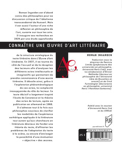 Connaître une oeuvre d'art littéraire