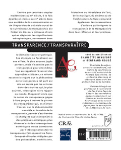Transparence/Transparaître