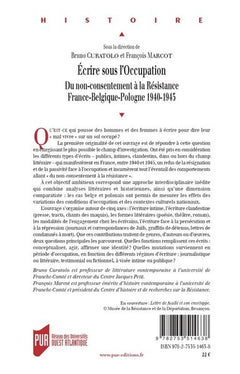 ECRIRE SOUS L OCCUPATION