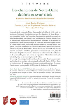 Les chanoines de Notre-Dame de Paris au XVIIIe siècle