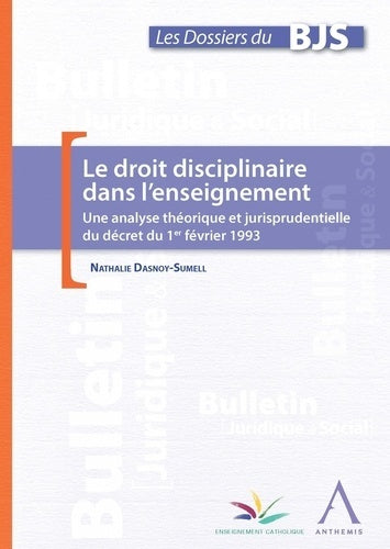 Le droit disciplinaire dans l'enseignement