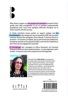 Vivre sa transidentité à l’école - parcours et point de vue d’une transeignante