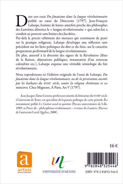 Jean-François Laharpe. Du fanatisme dans la langue révolutionnaire