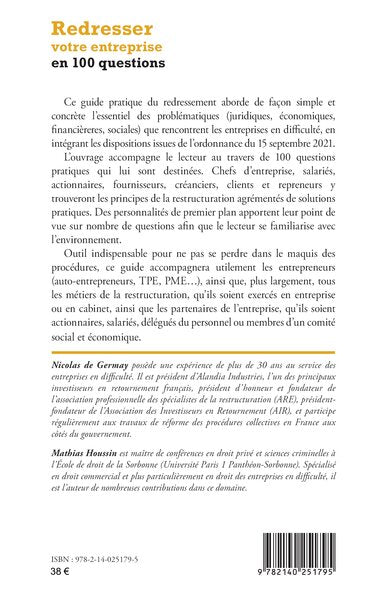 Redresser votre entreprise en 100 questions