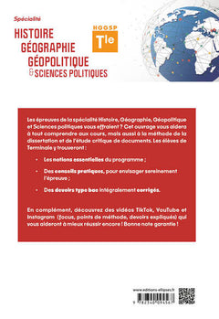 Spécialité histoire, géographie, géopolitique, sciences politiques. Terminale