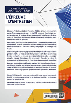L'épreuve d'entretien CAPES - CAPEPS - CAPET - CAPLP - CACPE