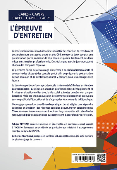 L'épreuve d'entretien CAPES - CAPEPS - CAPET - CAPLP - CACPE