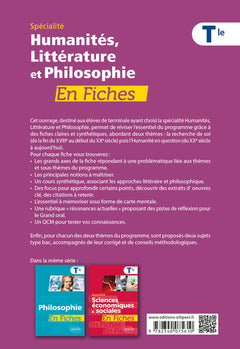 Spécialité humanités, littérature et philosophie Tle en fiches