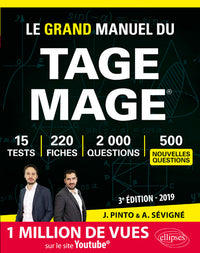 Le Grand Manuel du TAGE MAGE - 220 fiches de cours, 15 tests blancs, 2000 questions + corrigés en vidéo - édition 2019