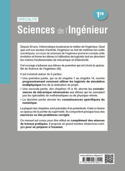 Spécialité Sciences de l'ingénieur 1re