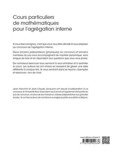 Cours particuliers de mathématiques pour l’agrégation interne