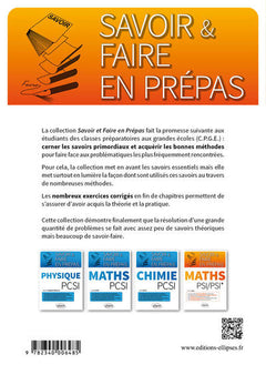 Savoir & Faire en Prépas Physique Chimie PSI/PSI*