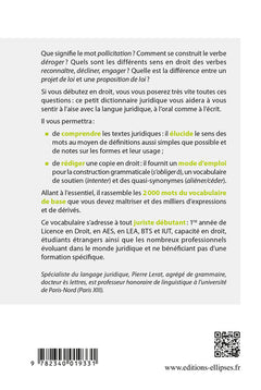 Vocabulaire du juriste débutant: Décrypter le langage juridique