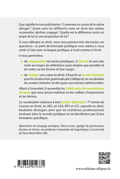 Vocabulaire du juriste débutant: Décrypter le langage juridique