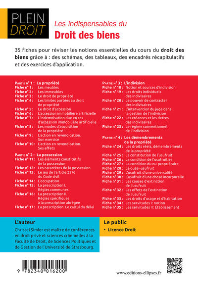 Les Indispensables du Droit des Biens