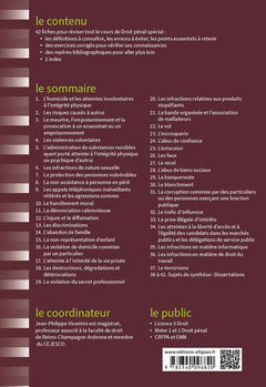 Fiches de droit pénal spécial