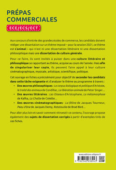 L'animal. 50 œuvres en fiches pour réussir sa dissertation de culture générale. Prépas commerciales ECE / ECS / ECT 2021