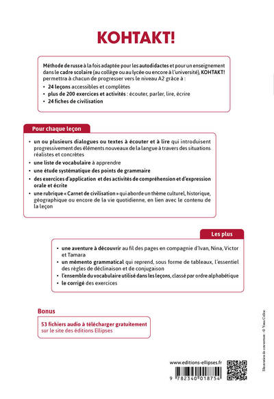 Kohtakt! Méthode de russe pour débutants. Langue et civilisation. Avec fichiers audio