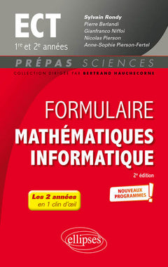 Formulaire mathématiques - informatique - ECT 1re et 2e années
