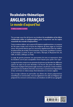 Vocabulaire thématique anglais-français 3e édition actualisée et enrichie
