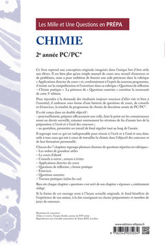 Les 1001 questions de la chimie en prépa