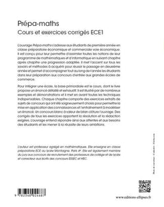 Prépa-maths - Cours et exercices corrigés ECE1