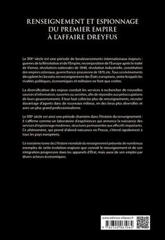 Renseignement et espionnage du Premier Empire à l'affaire Dreyfus (XIXe siècle)