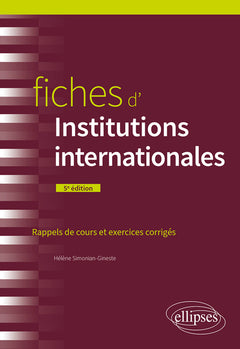 Fiches d'institutions internationales
