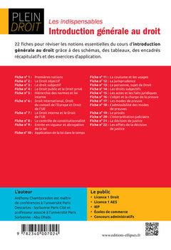Les indispensables de l’introduction générale au droit