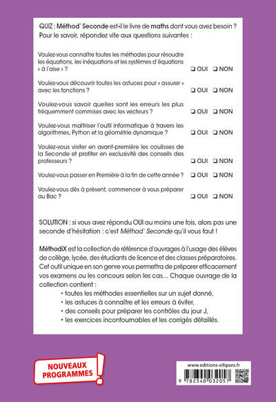 Mathématiques - Seconde - nouveaux programmes