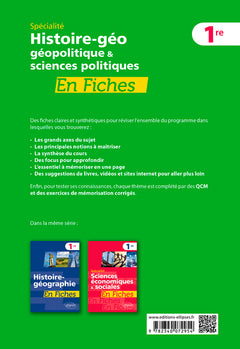 Spécialité Histoire-géographie, géopolitique et sciences politiques en fiches - 1re
