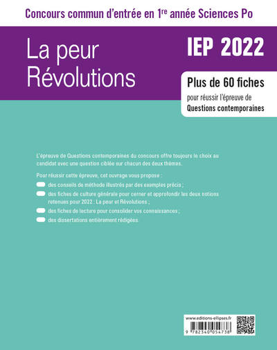 Concours commun IEP: Plus de 60 fiches pour réussir l'épreuve de questions contemporaines