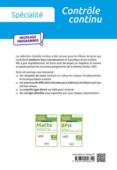 Spécialité biologie et physiopathologie humaines Tle ST2S
