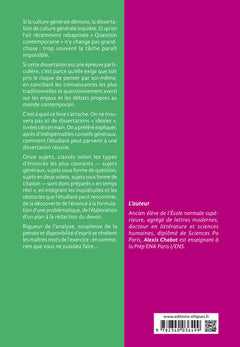 Culture générale - Méthodologie de la dissertation