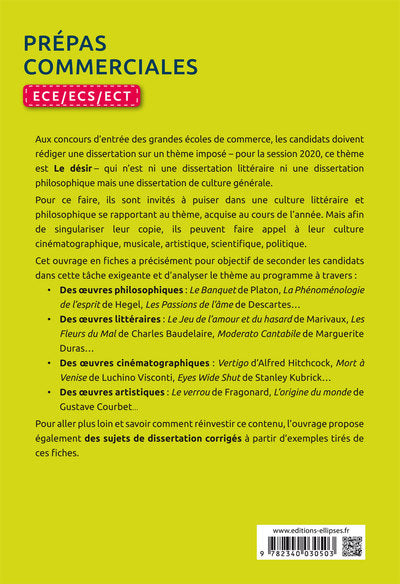 Le désir. 50 œuvres en fiches pour réussir sa dissertation de culture générale