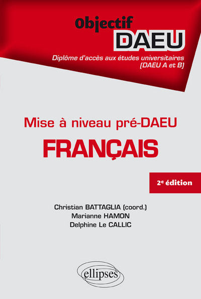 Français Pré-DAEU Mise à Niveau Objectif DAEU A