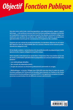 La note ou le rapport avec propositions opérationnelles