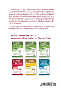 Mathématiques 24 jours pour préparer l’oral des concours Centrale/Supélec/Mines/Ponts - Filière PSI