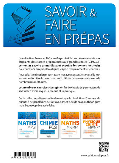 Savoir & faire en prépas physique chimie MPSI