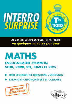 Mathématiques Tle technologique enseignement commun STHR, STI2D, STL, STMG et ST2S