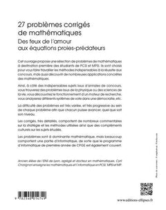 27 problèmes corrigés de mathématiques PCSI MPSI