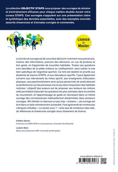 Neurosciences comportementales - Contrôle du mouvement et apprentissage moteur