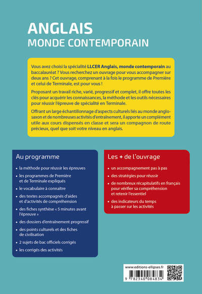 Anglais monde contemporain 1re et Tle Spécialité LLCER