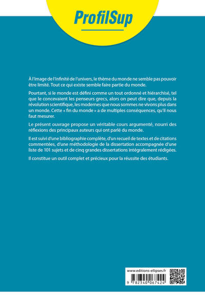 Littérature, philosophie, culture générale. Prépa ECG. Thème concours 2023. Le monde