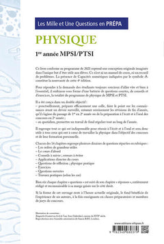 Les 1001 questions de la physique en prépa - 1re année MPSI-PTSI