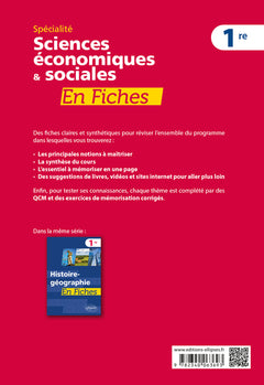 Spécialité Sciences économiques et sociales en fiches - Première