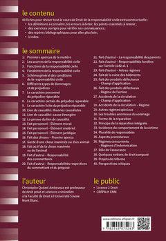 Fiches de droit de la responsabilité civile extracontractuelle
