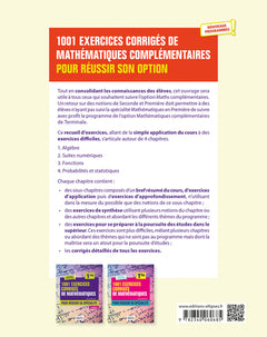 1001 exercices corrigés de mathématiques complémentaires - Terminale