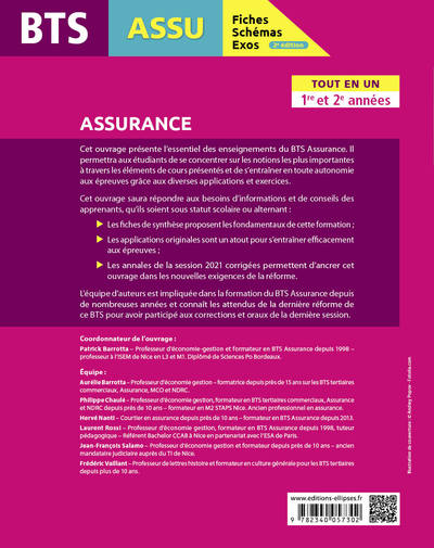 BTS Assurance: Tout en un 1re et 2e années