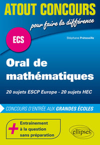 ECS Oral de Mathématiques